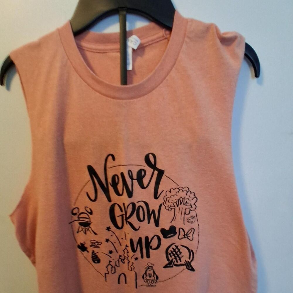 Bella-canvas Women's Pink and Orange Vest